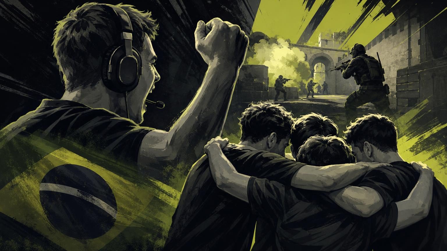 FURIA players competing on stage during a PGL Masters Bucharest CS2 match